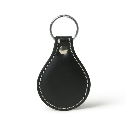 Black Oval Leather Keyring - Tampa Home & Garden Store