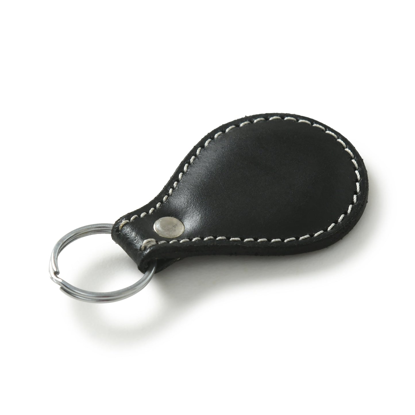 Black Oval Leather Keyring - Tampa Home & Garden Store