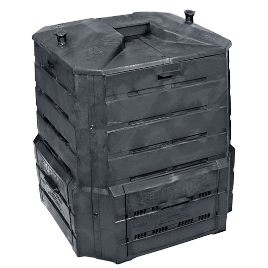 Black Plastic Compost Bin Composter for Home Garden Composting - 94 Gallon - Tampa Home & Garden Store