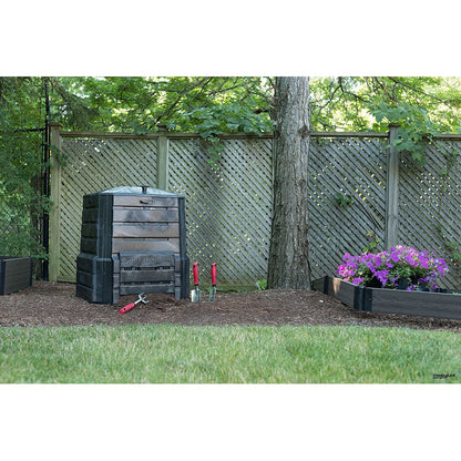 Black Plastic Compost Bin Composter for Home Garden Composting - 94 Gallon - Tampa Home & Garden Store