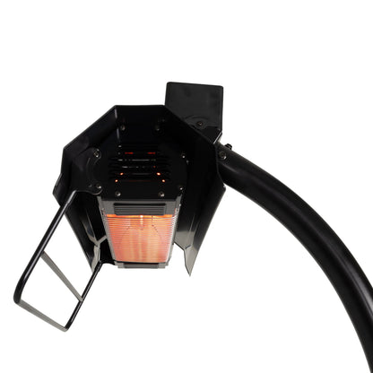 Black powder-coated steel telescoping offset pole infrared patio heater Fire Sense/Balkene Home on Tampa Home & Garden Store
