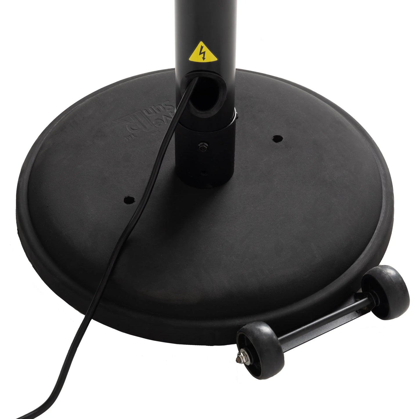Black powder-coated steel telescoping offset pole infrared patio heater electric on Tampa Home & Garden Store