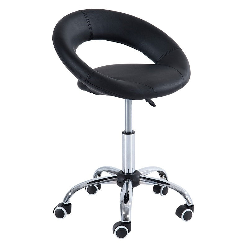 Black Saddle Adjustable Hydraulic Rolling Swivel Massage Salon Stool Chair - Tampa Home & Garden Store