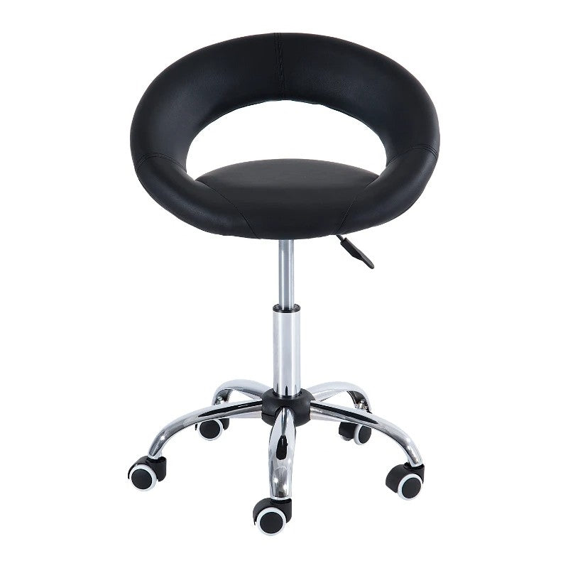 Black Saddle Adjustable Hydraulic Rolling Swivel Massage Salon Stool Chair - Tampa Home & Garden Store