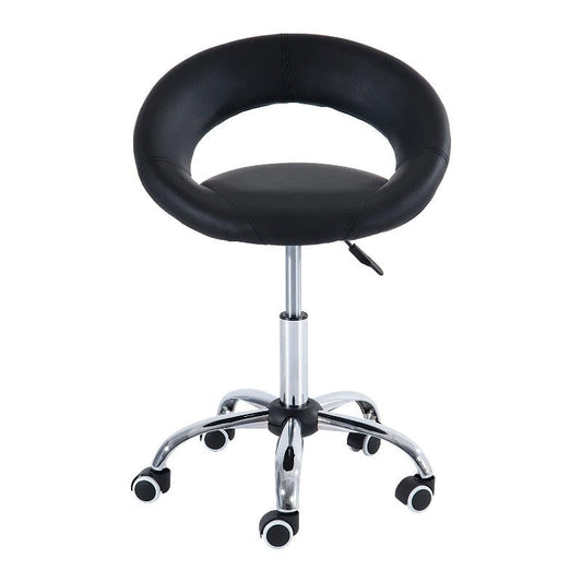 Black Saddle Adjustable Hydraulic Rolling Swivel Massage Salon Stool Chair - Tampa Home & Garden Store