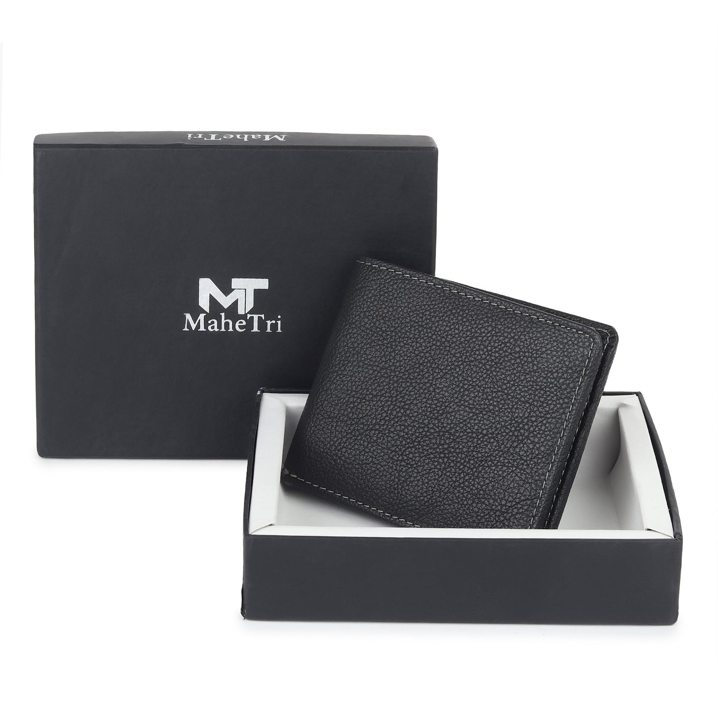 Black Textured Leather Mens Wallet - Tampa Home & Garden Store