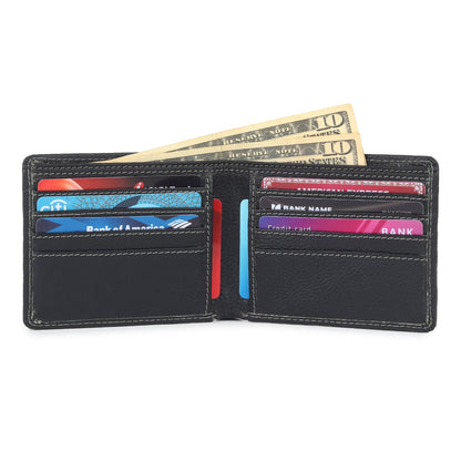 Black Textured Leather Mens Wallet - Tampa Home & Garden Store