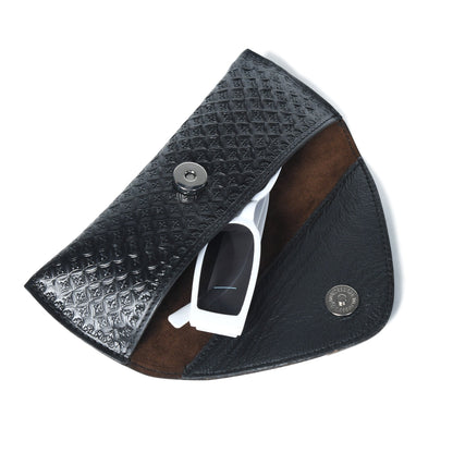 Black Textured Leather Sunglasses Cover - Tampa Home & Garden Store