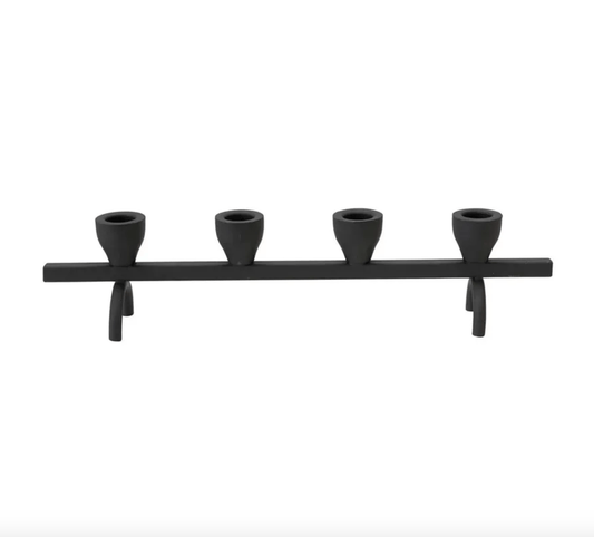 Black Textured Metal Taper Holder - Tampa Home & Garden Store