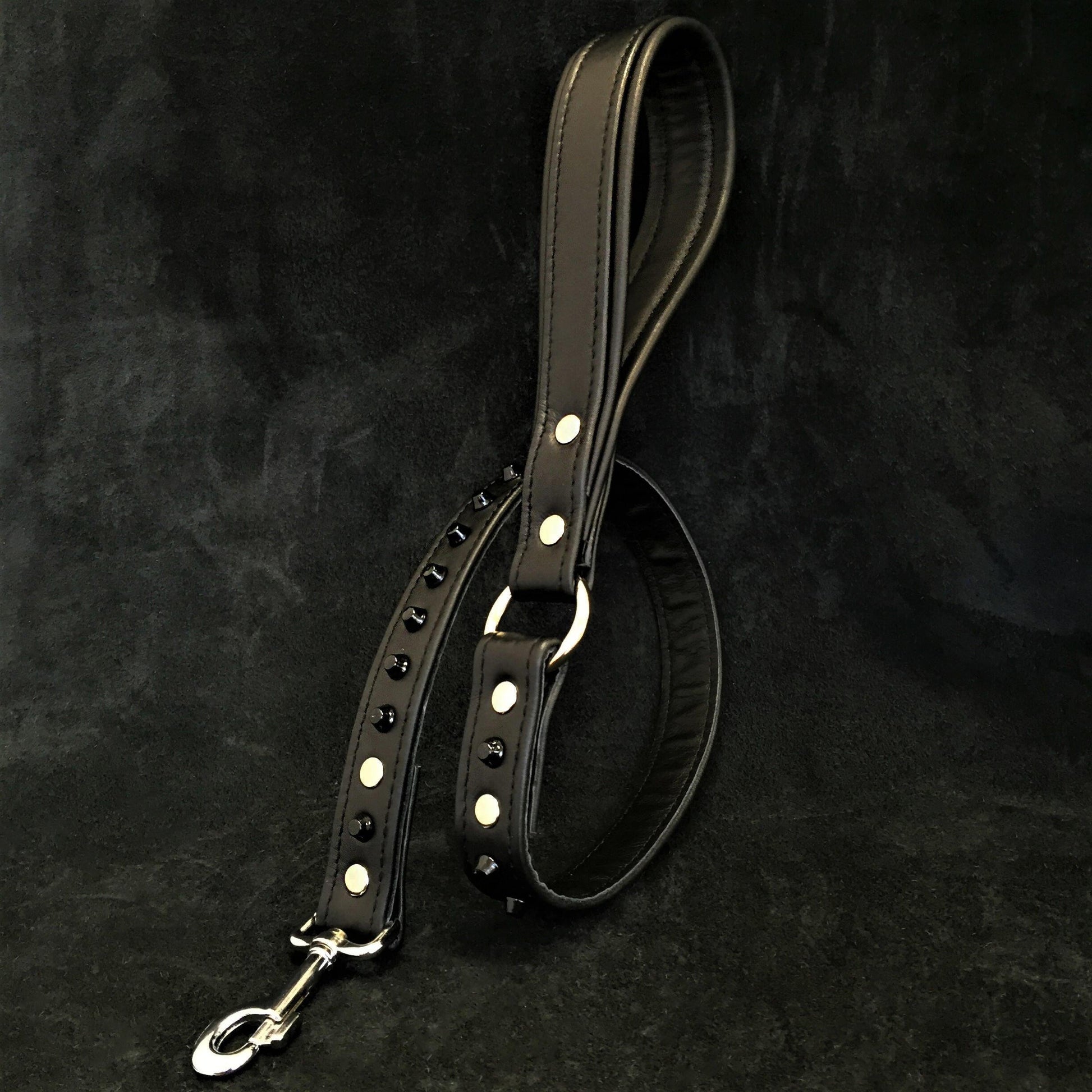Black studded leash - Tampa Home & Garden Store