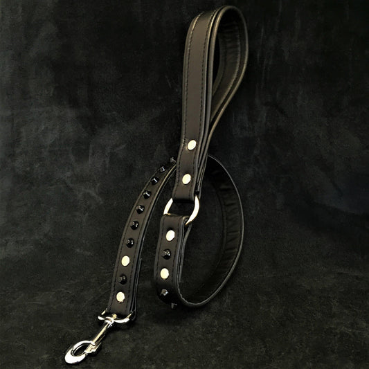 Black studded leash - Tampa Home & Garden Store