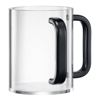 Clear Acrylic Judaica Hand Cup and Black Handles