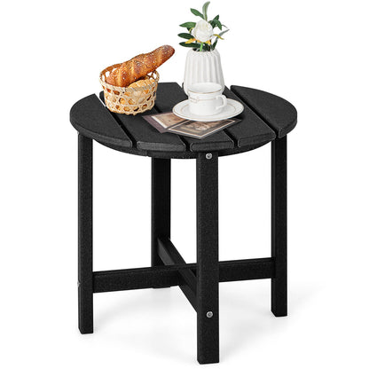 Mesa auxiliar Adirondack redonda de 45 cm resistente a la intemperie - Azul marino