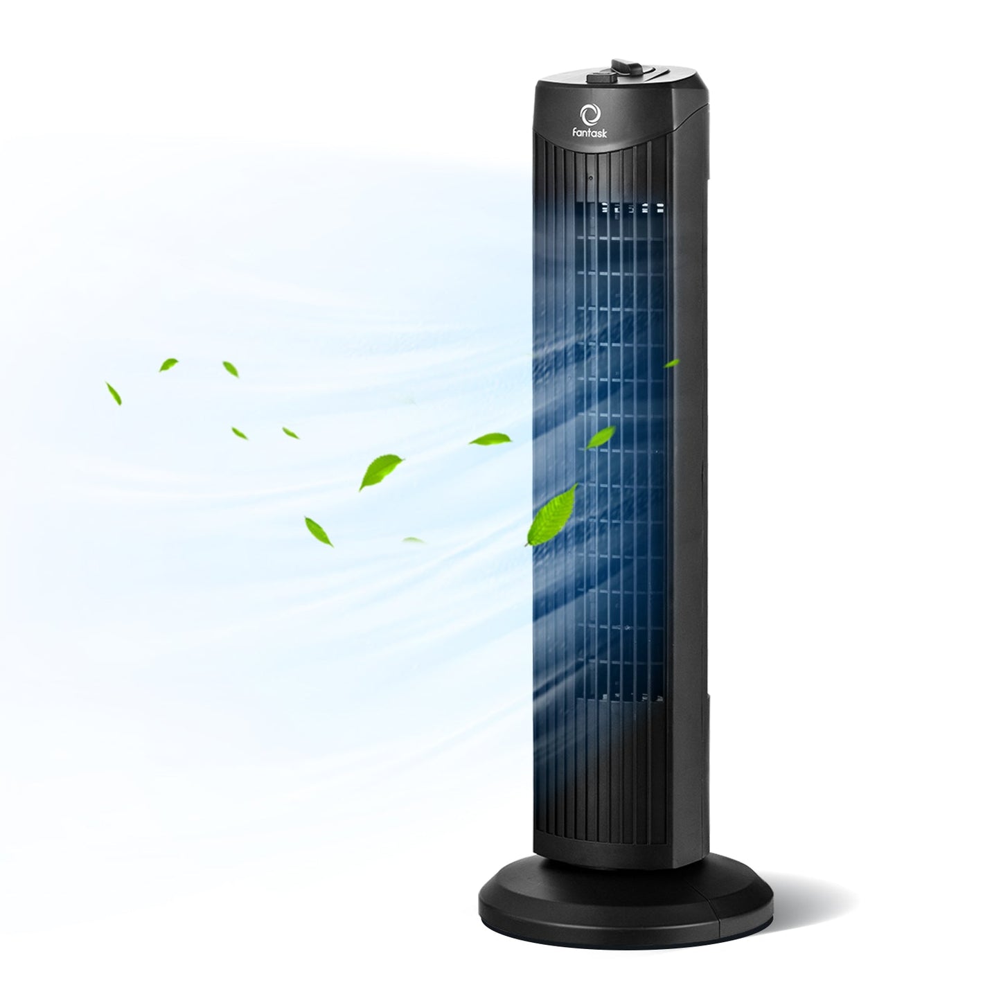 Ventilador de torre oscilante sin aspas Fantask 35W 28 pulgadas silencioso - Negro