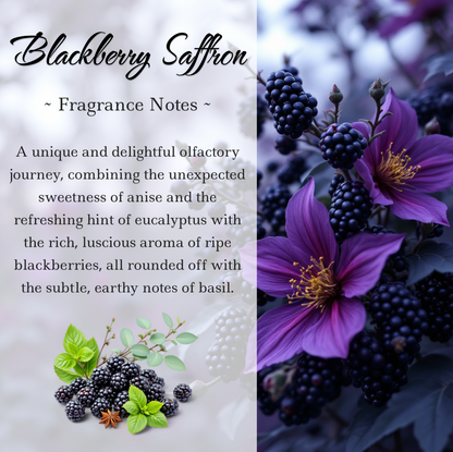 Blackberry Saffron Crystal Candle with Obsidian, Blue Apatite, and Crystal Quartz | Coconut-Soy Wax Candle, 9oz - Tampa Home & Garden Store
