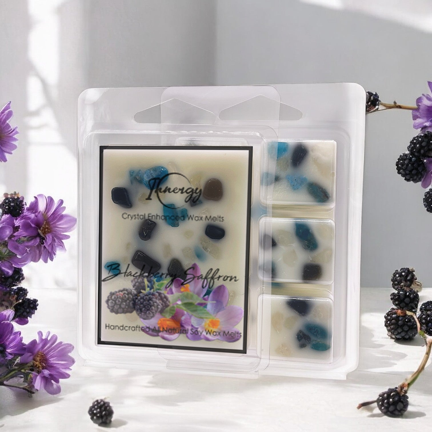 Blackberry Saffron Crystal-Enhanced Premium Coconut-Soy Wax Melts - Tampa Home & Garden Store