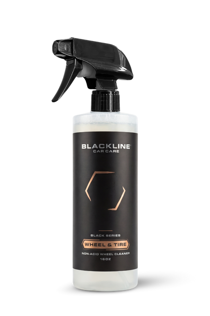 BLACKLINE Wheel N' Tire Cleaner spray bottle from Blackline Car Care with black trigger on Tampa Home & Garden Store