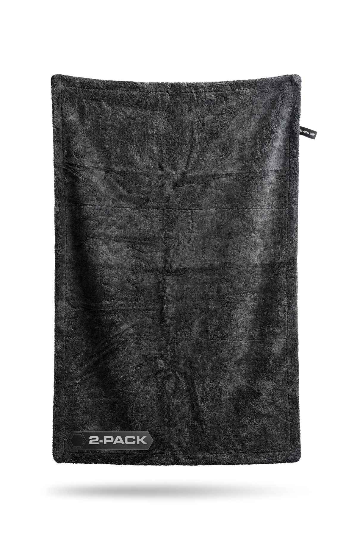 BLACKLINE Twisted-Loop Drying Towel 2-pack, plush black microfiber for car wash on Tampa Home & Garden Store
