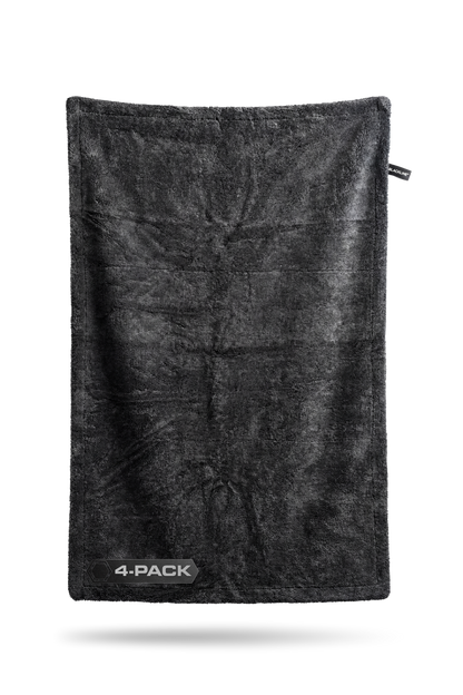 BLACKLINE Twisted-Loop Drying Towel in black, 4-pack with brand tag visible on Tampa Home & Garden Store