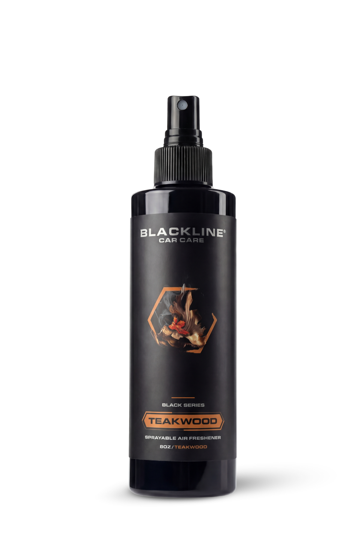 Car air freshener by Blackline Car Care, 8oz Teakwood spray bottle on Tampa Home & Garden Store