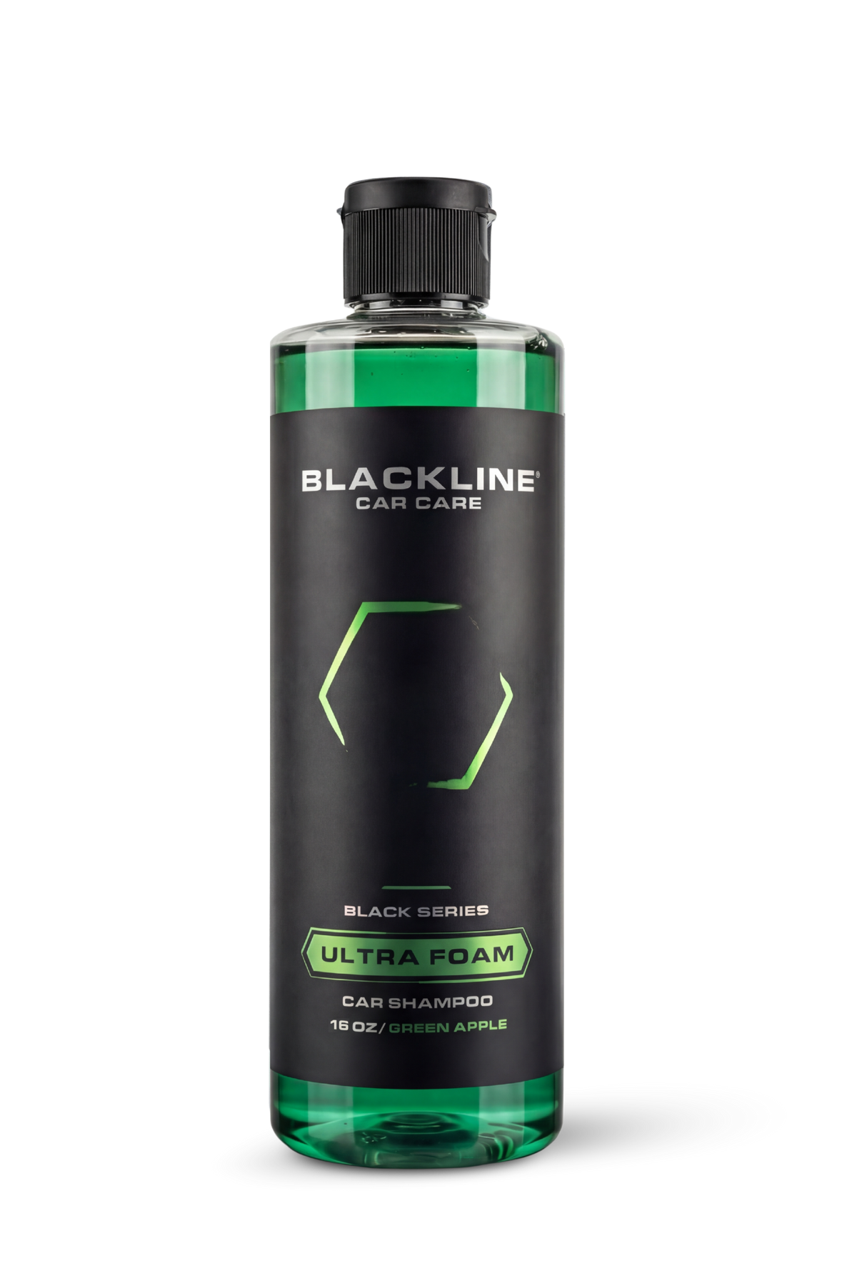 BLACKLINE Ultra Foam car shampoo bottle with green liquid and Blackline Car Care branding on Tampa Home & Garden Store