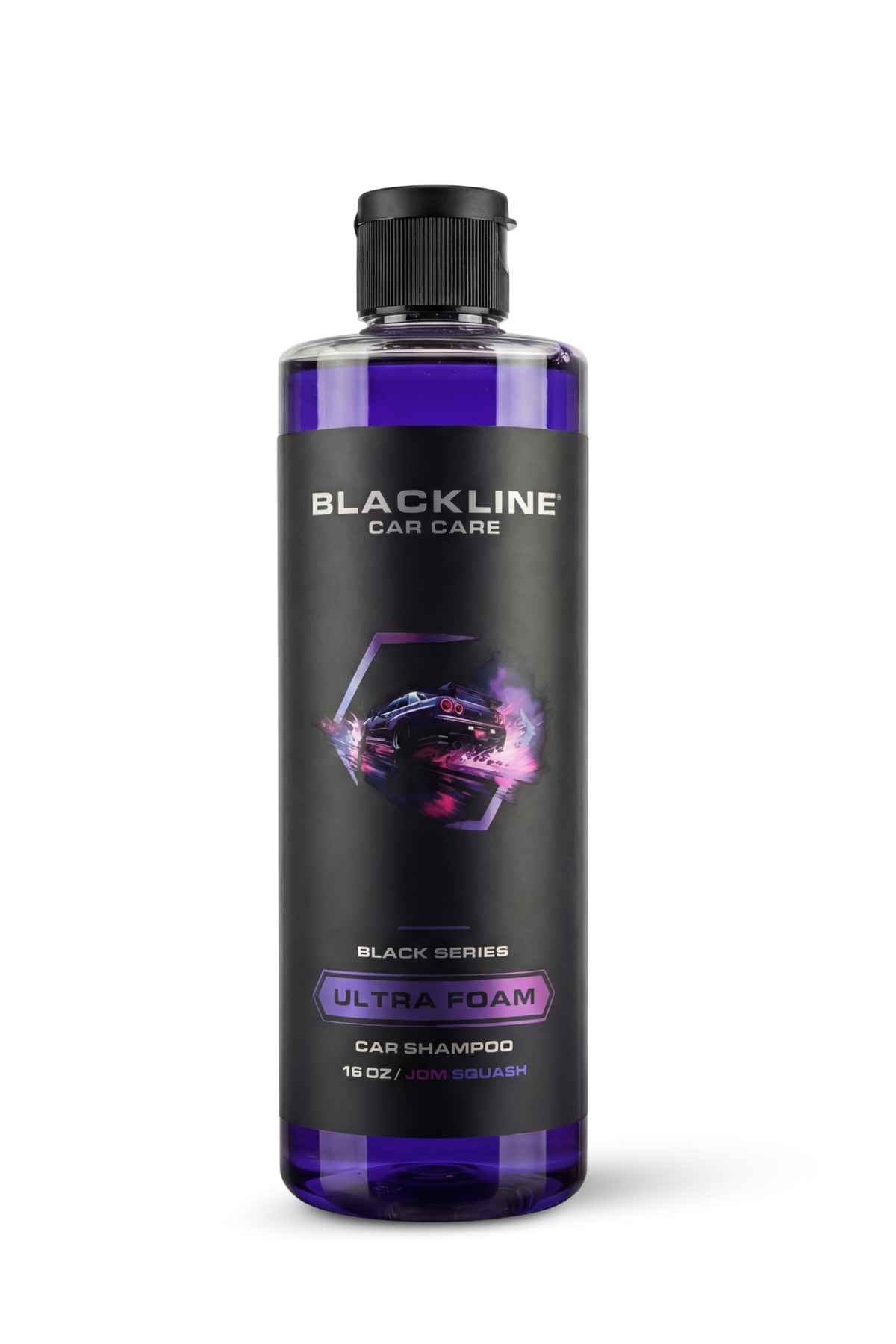 BLACKLINE ULTRA FOAM car shampoo bottle with purple liquid and black label on Tampa Home & Garden Store