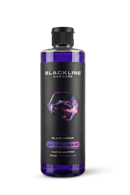 BLACKLINE ULTRA FOAM car shampoo bottle with purple liquid and black label on Tampa Home & Garden Store