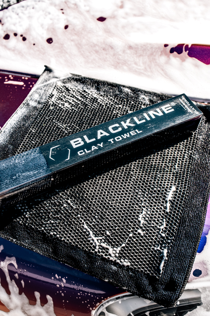 Blackline Clay Towel from Blackline Car Care, black textured mesh surface for car wash on Tampa Home & Garden Store