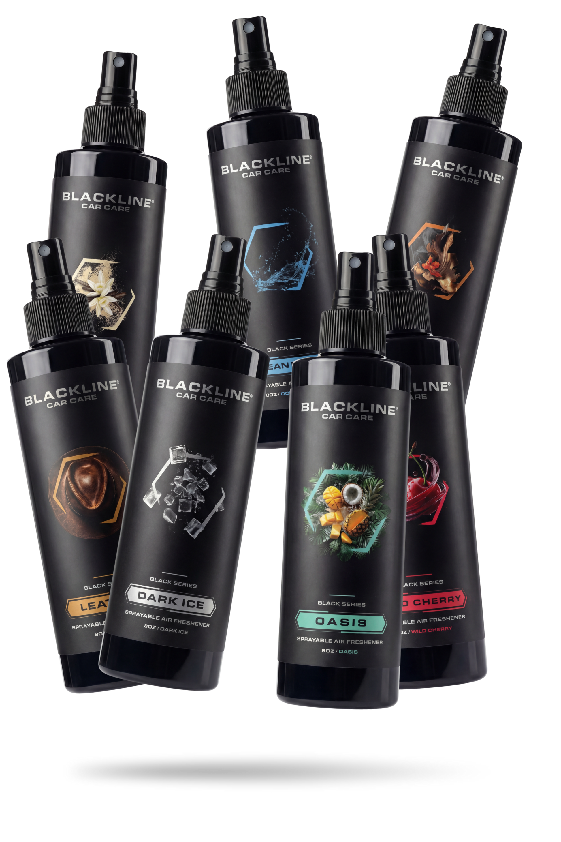 Blackline Car Care 8oz spray air fresheners, 9 assorted scents on Tampa Home & Garden Store