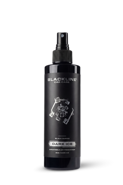 Car air freshener spray bottle, 8oz, Dark Ice, glossy black bottle by Blackline Car Care on Tampa Home & Garden Store