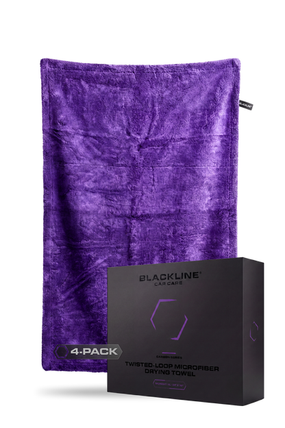 Drying Towel Blackline Car Care Twisted-Loop microfiber, midnight purple, 4-pack on Tampa Home & Garden Store