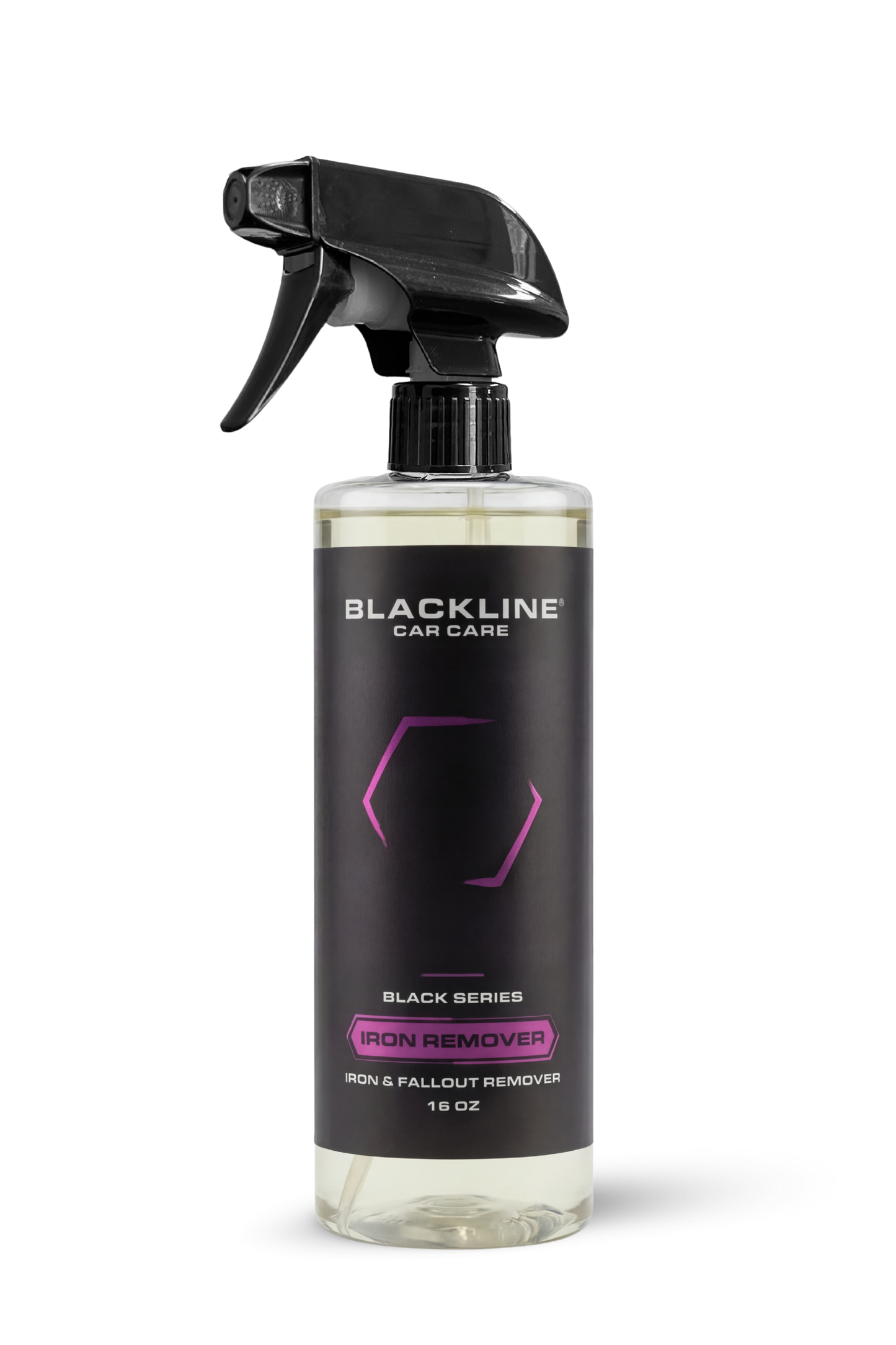Blackline Car Care Iron Remover spray bottle with black label and 16 oz on Tampa Home & Garden Store