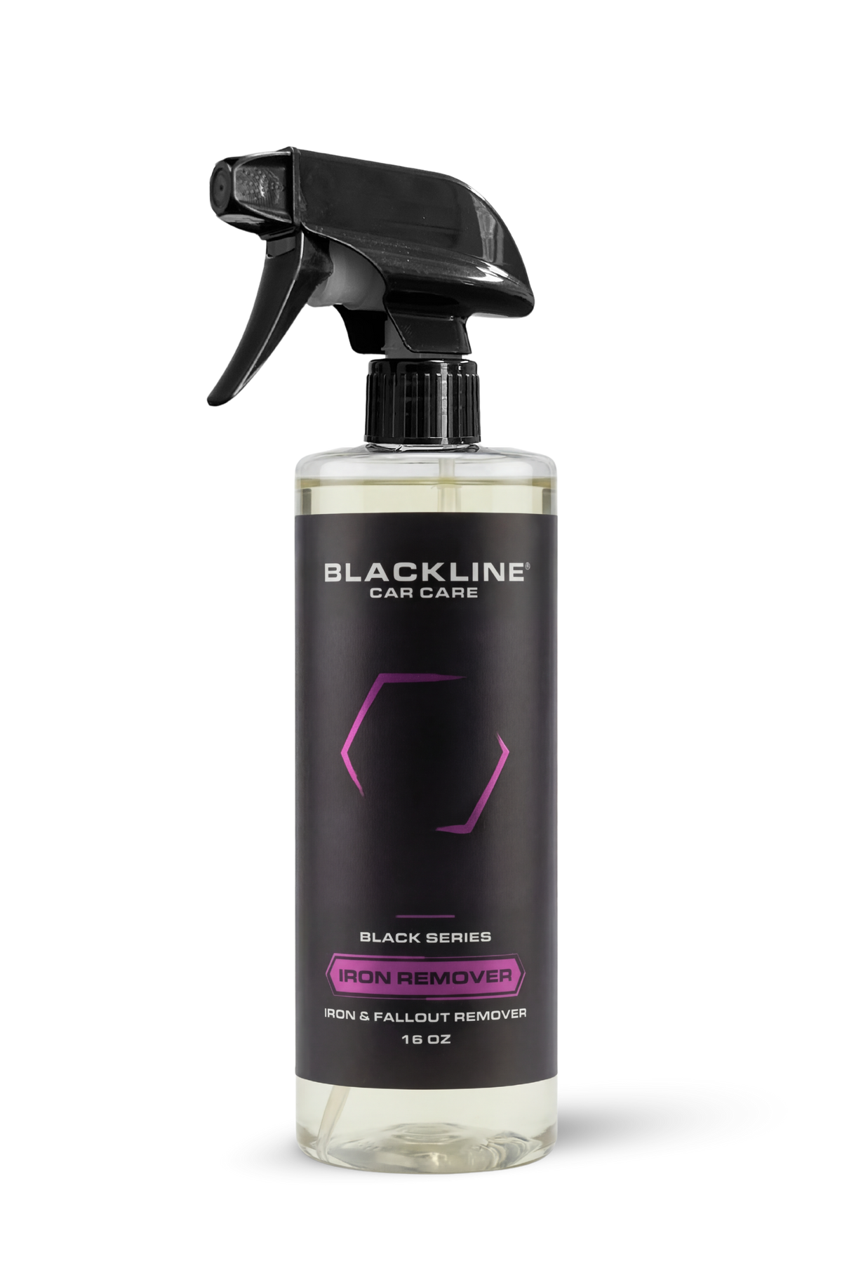 Blackline Car Care Iron Remover spray bottle with black label and 16 oz on Tampa Home & Garden Store