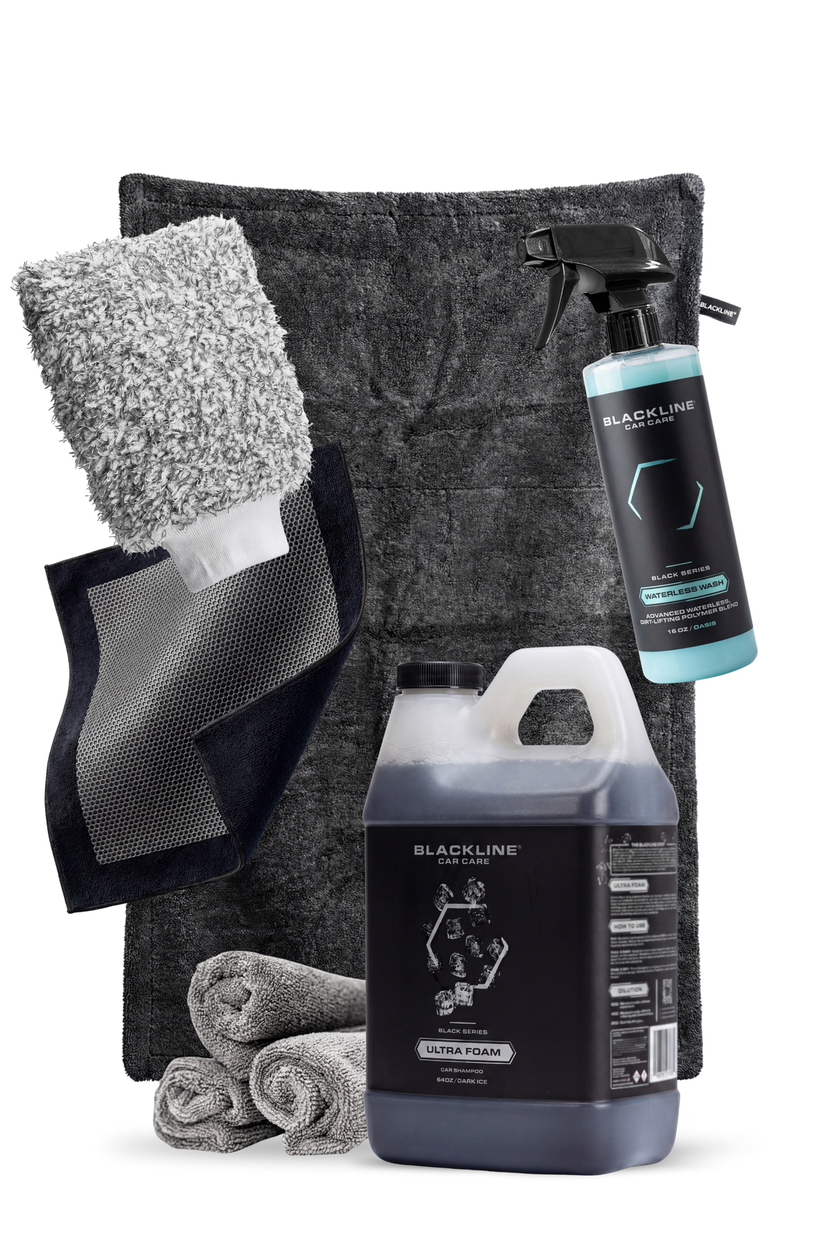 BLACKLINE Ultra Foam car shampoo bottle with teal liquid on Tampa Home & Garden Store