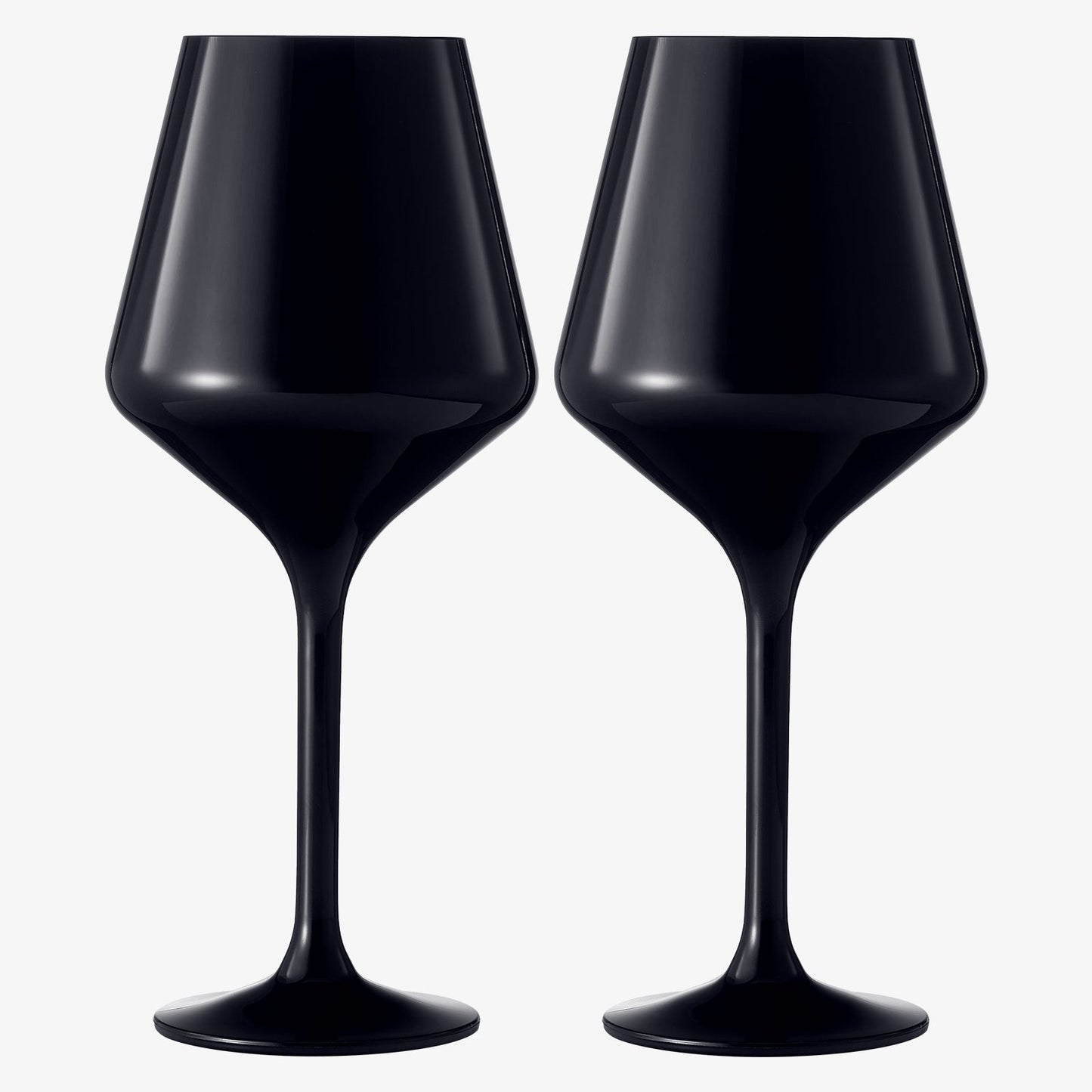 Valencia Black Acrylic Wine Glasses Set of 2