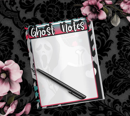 Blank Ghost Notes Tear-Off Notepad – 50 Sheets of Spooky Cute Stationery for Horror Fans & Hauntingly Organized Lists - Tampa Home & Garden Store