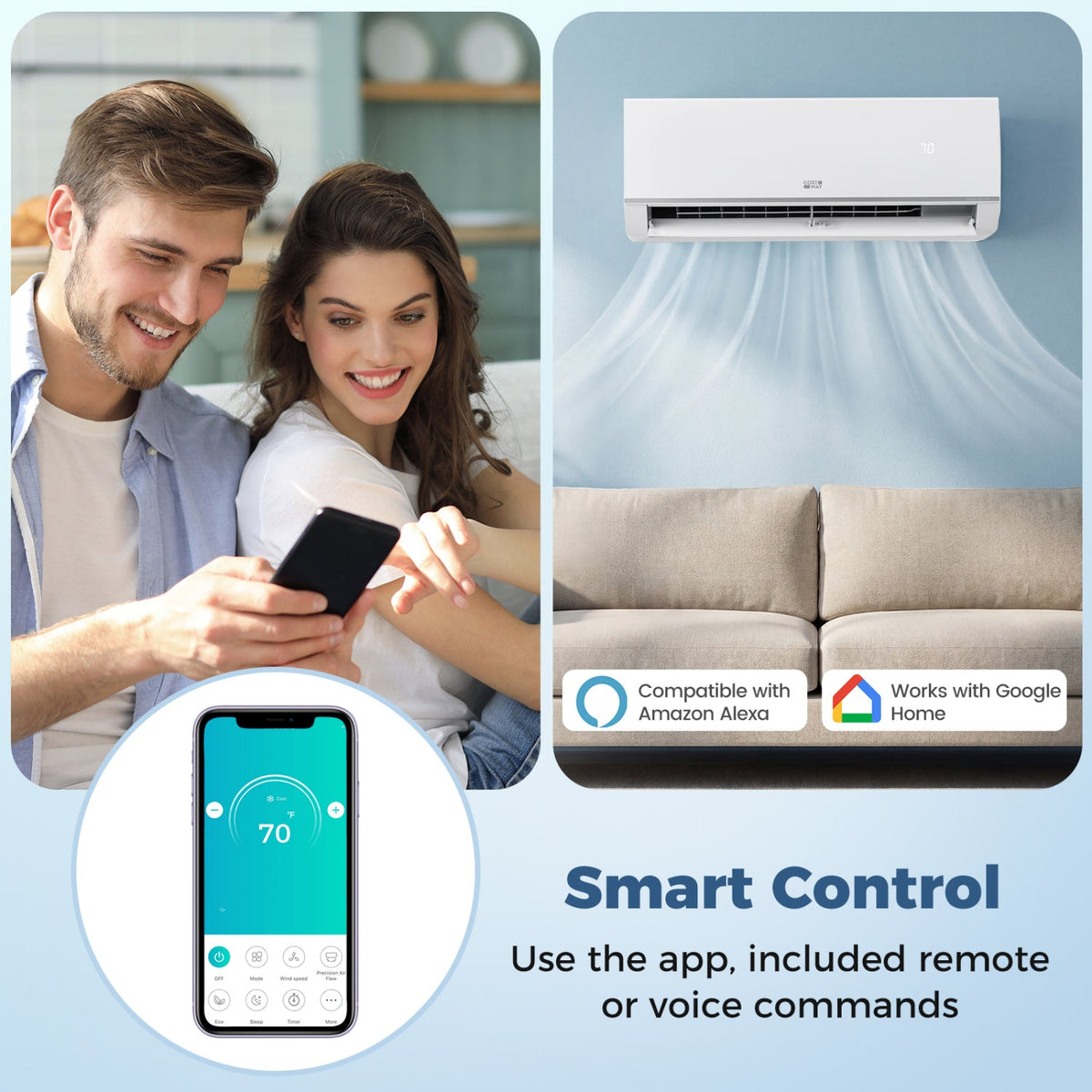 Blast Pro 38000 BTU 4-Zone mini split AC with heat pump; smart app control on Tampa Home & Garden Store on Tampa Home & Garden Store