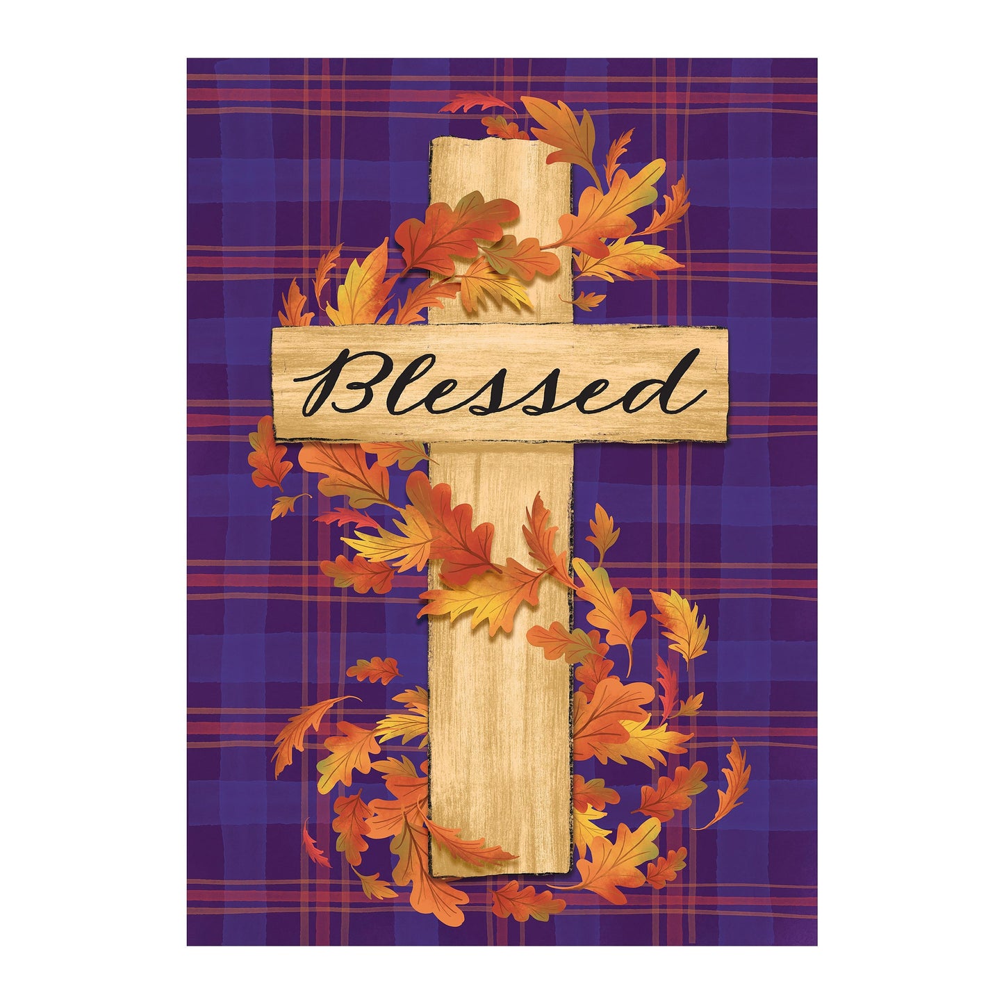 Blessed Cross Burlap Garden Flag - Tampa Home & Garden Store