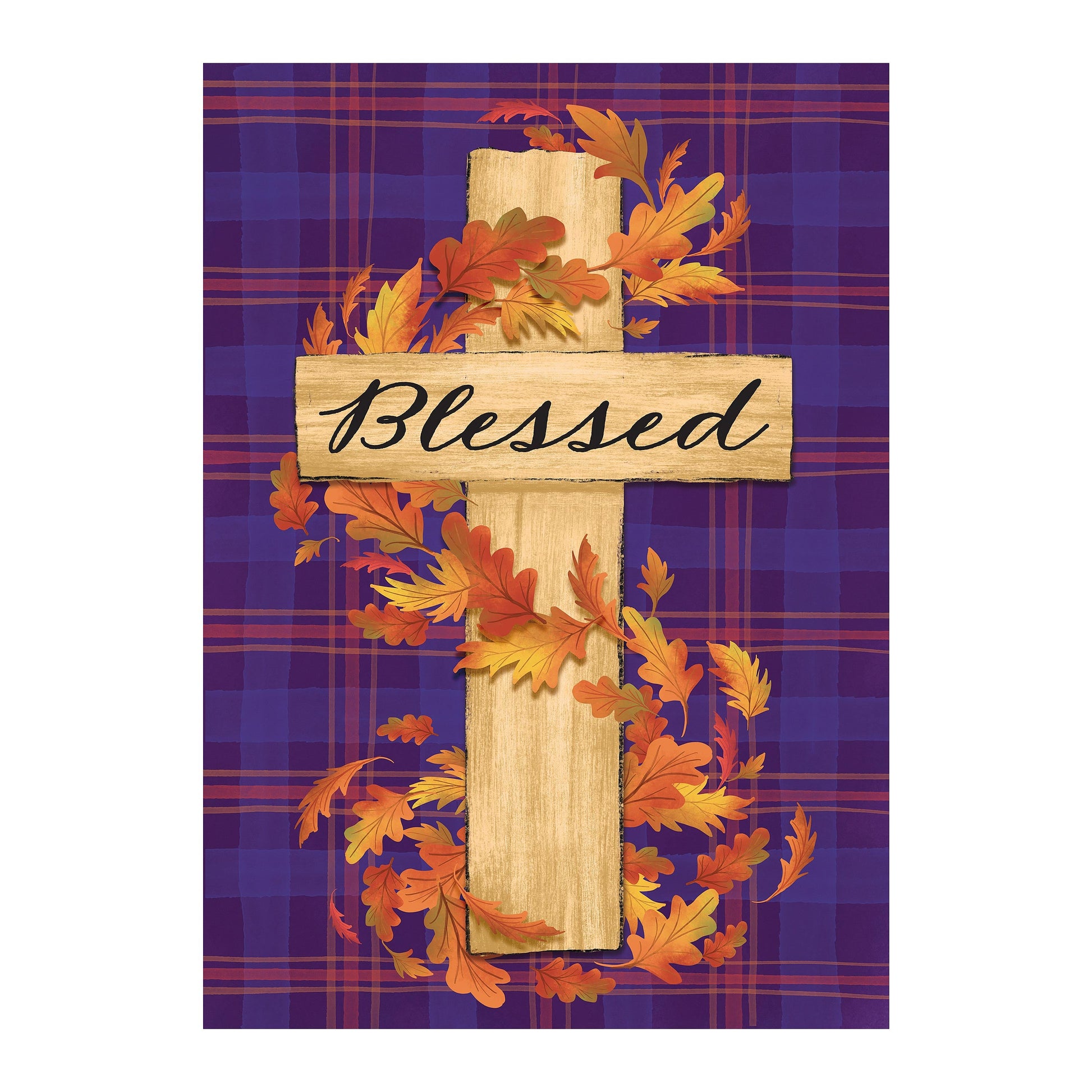Blessed Cross Burlap Garden Flag - Tampa Home & Garden Store
