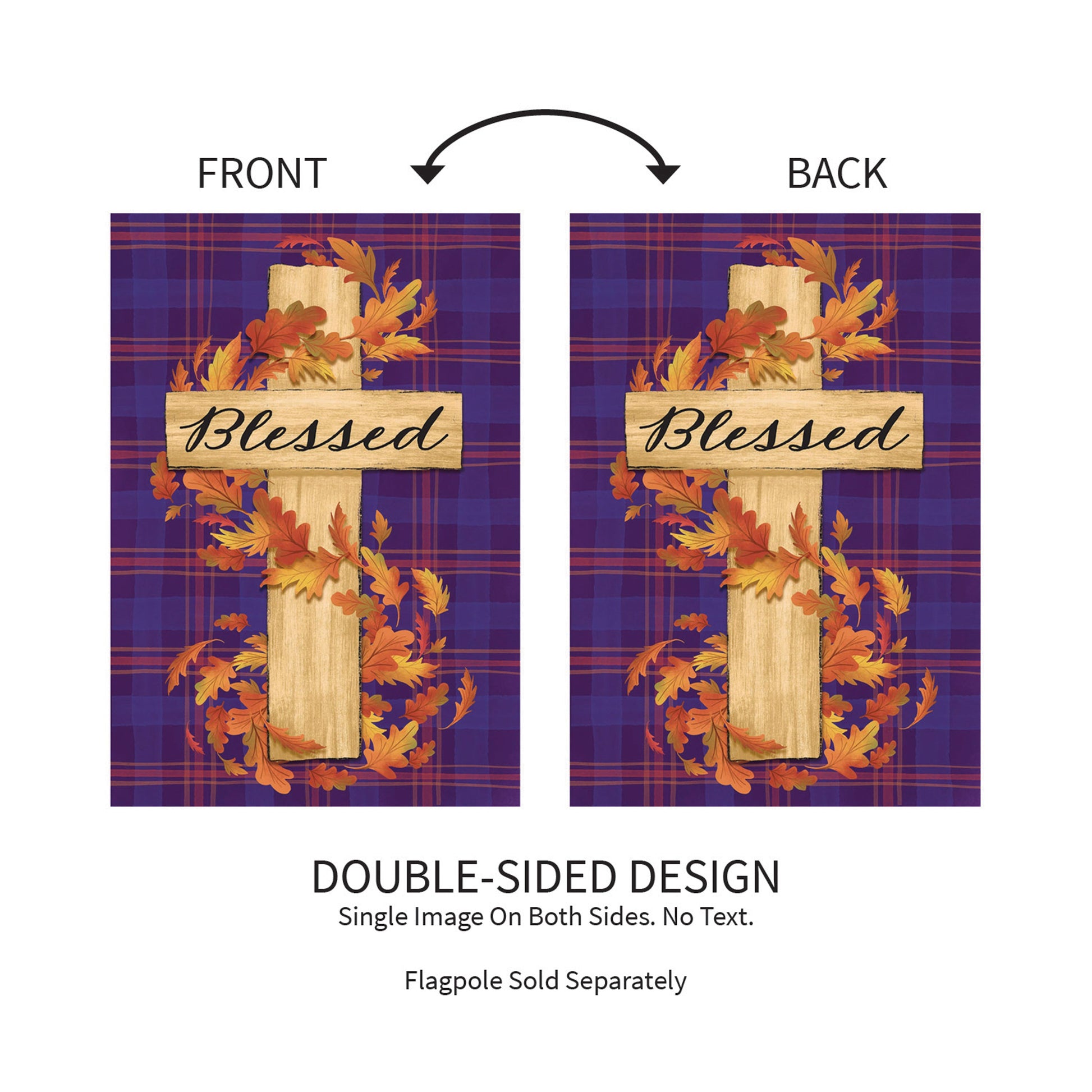 Blessed Cross Burlap Garden Flag - Tampa Home & Garden Store