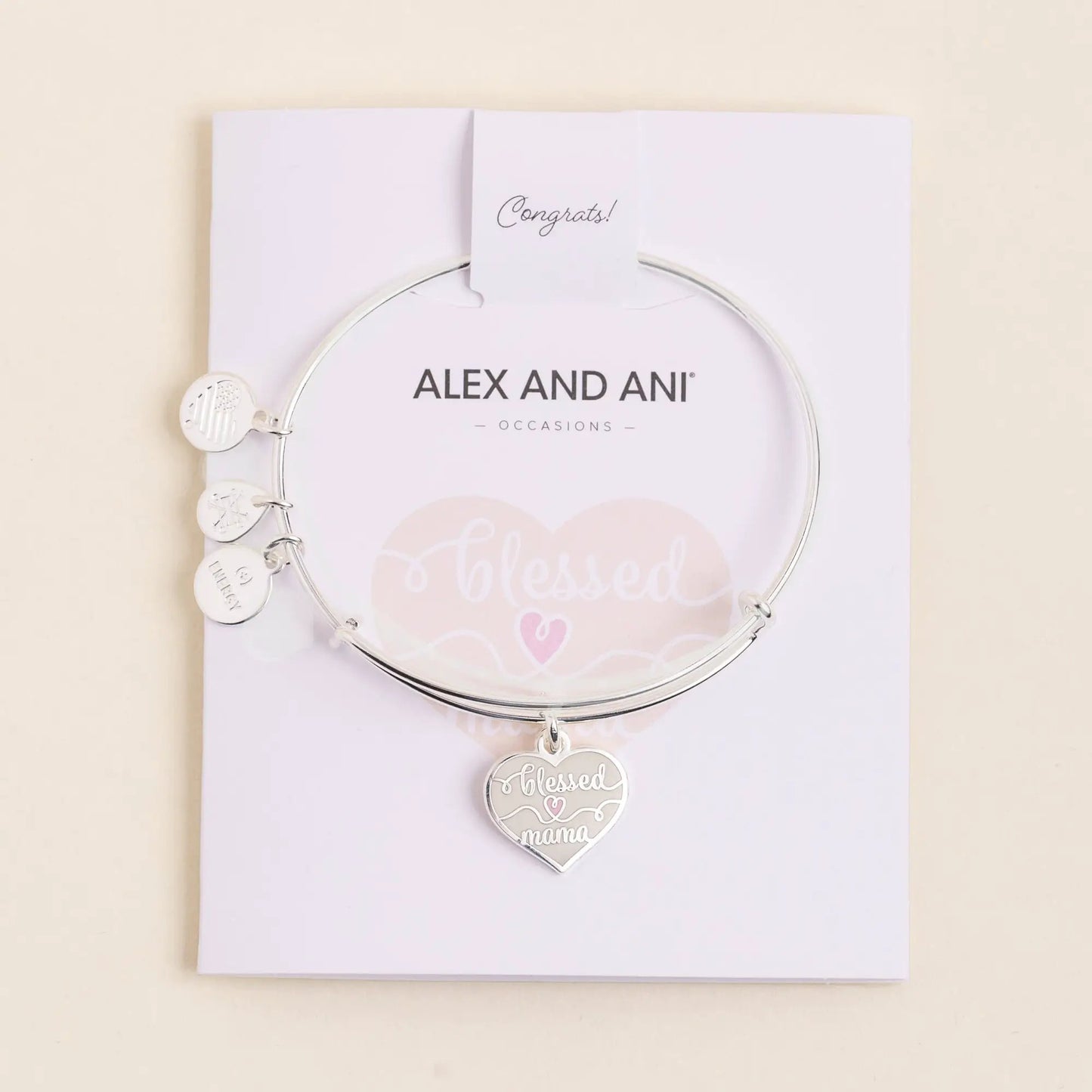 Blessed Mama Charm Bangle for Moms with Love