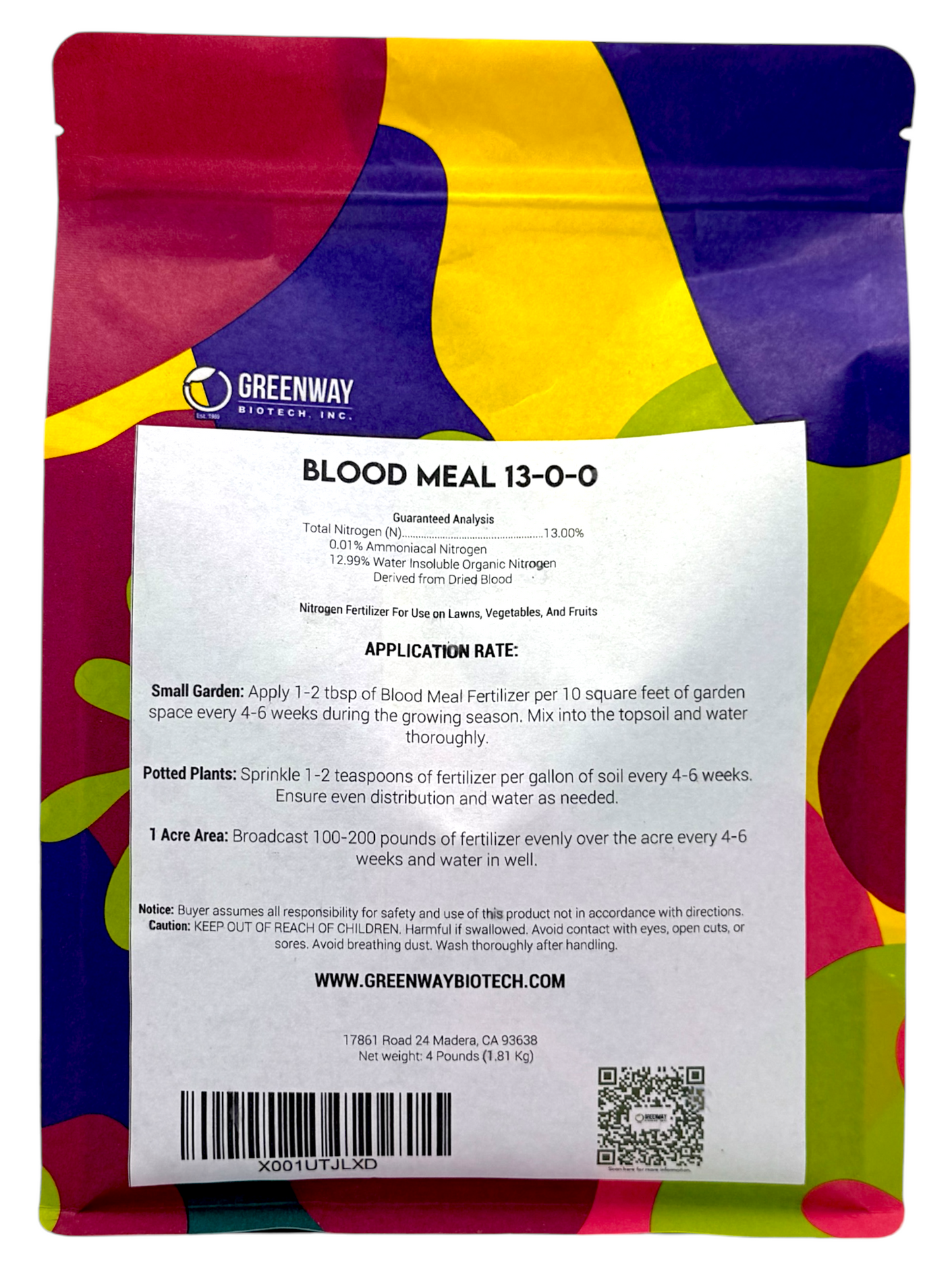 Blood Meal Fertilizer 13-0-0 | Organic - Tampa Home & Garden Store