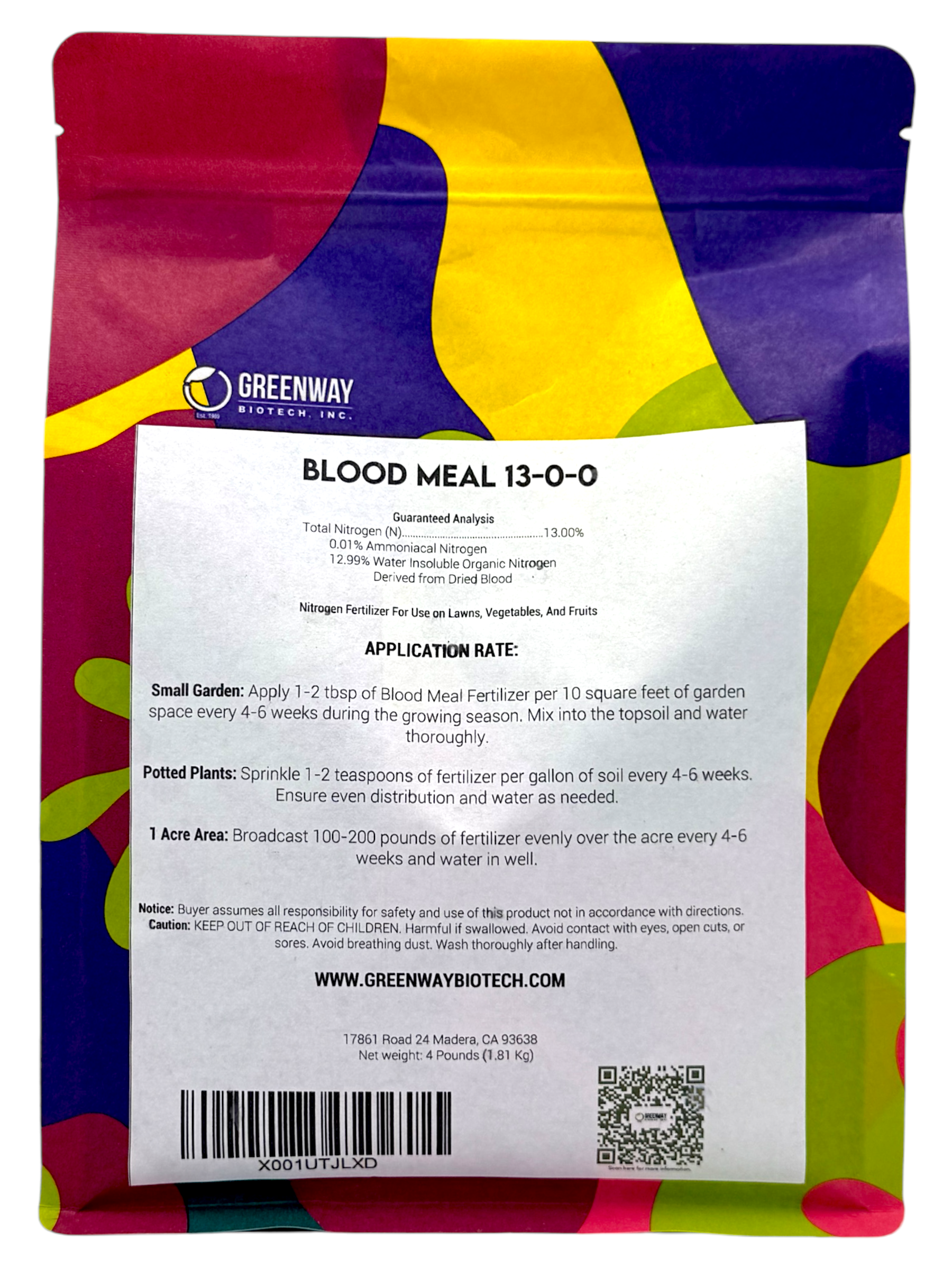 Blood Meal Fertilizer 13-0-0 | Organic - Tampa Home & Garden Store