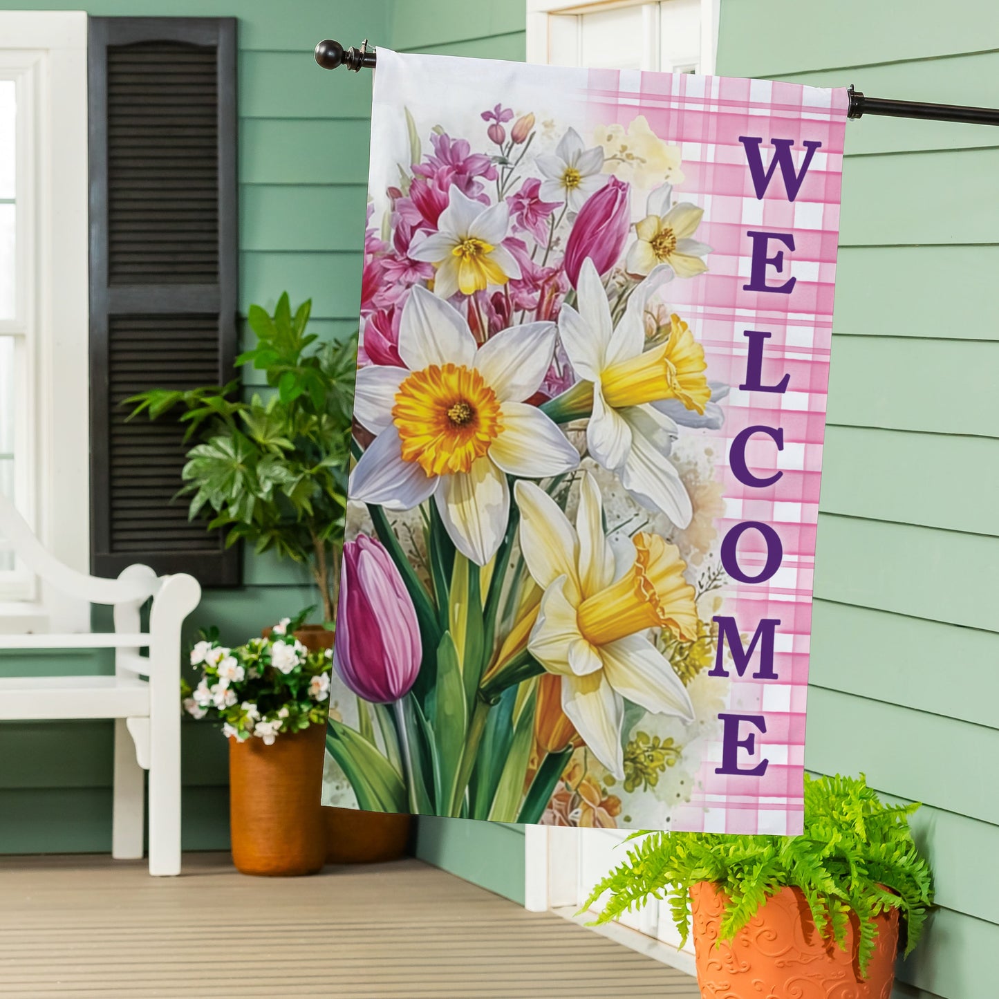 Blooming Buttercups Burlap House Flag - Tampa Home & Garden Store