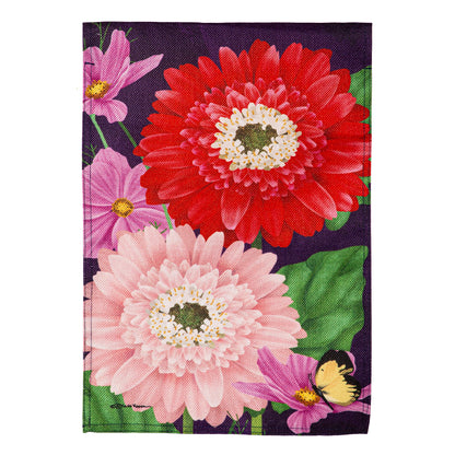 Blooming Gerbera Burlap Garden Flag - Tampa Home & Garden Store