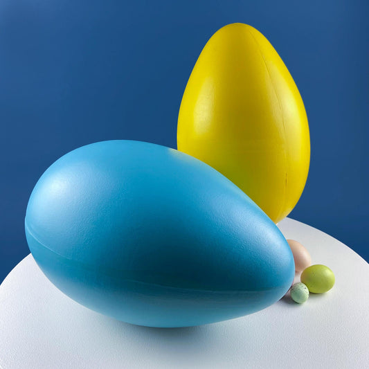 Blow Mold Oversized Yellow and Blue Eggs. Set of 2. Indoor Outdoor  Easter Spring Display. Home, Retail, Cafe, or Bakery Decor. - Tampa Home & Garden Store