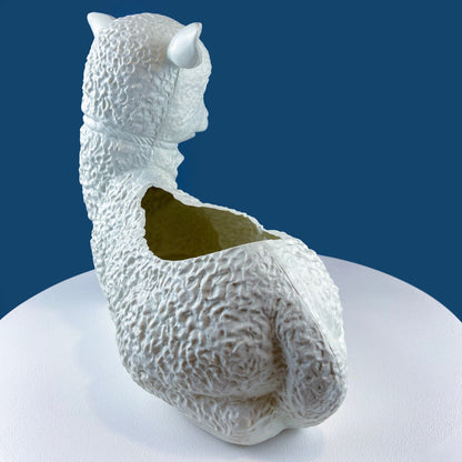 Blow Mold White Lamb Planter or Large Table Decoration. Cute Baby Sheep. Inside/Outside, Easter/Spring, Home, Retail, Cafe, Bakery Display. - Tampa Home & Garden Store
