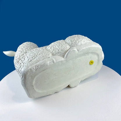 Blow Mold White Lamb Planter or Large Table Decoration. Cute Baby Sheep. Inside/Outside, Easter/Spring, Home, Retail, Cafe, Bakery Display. - Tampa Home & Garden Store