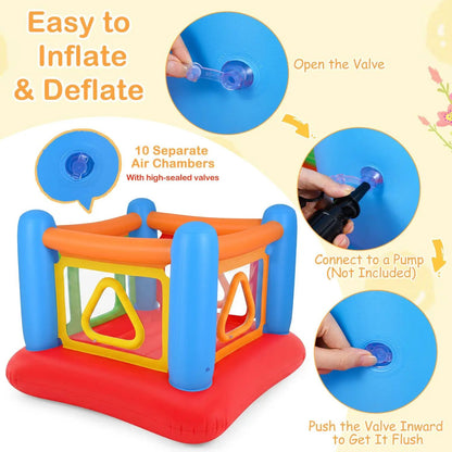 Inflatable Bounce House for Kids with Clear Sides