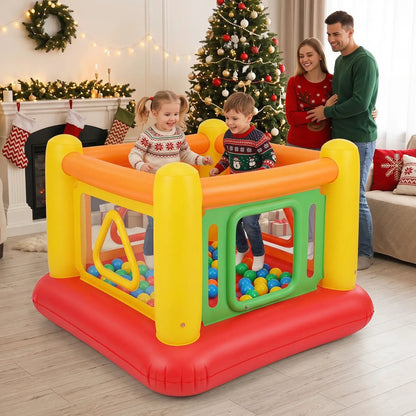 Inflatable Bounce House for Kids with Clear Sides